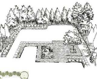 82个庭园设计手绘图免费下载 - 园林绿化及施工 - 土木工程网