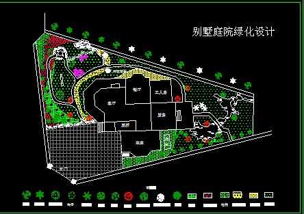 别墅庭园绿化设计图纸免费下载 - 景观规划设计 - 土木工程网